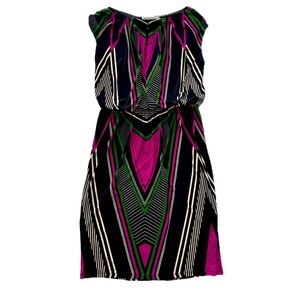 Retro Geometric Slip On Dress